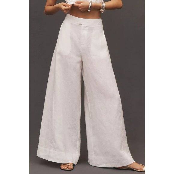 Anthropologie Pants - By Anthropologie Linen Palazzo Pants 14
